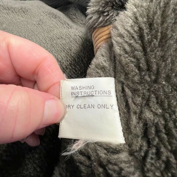 Vintage Grande Bay Corduroy Faux Fur Lined Chore Coat Size 46 Made in Japan - Picture 7 of 8